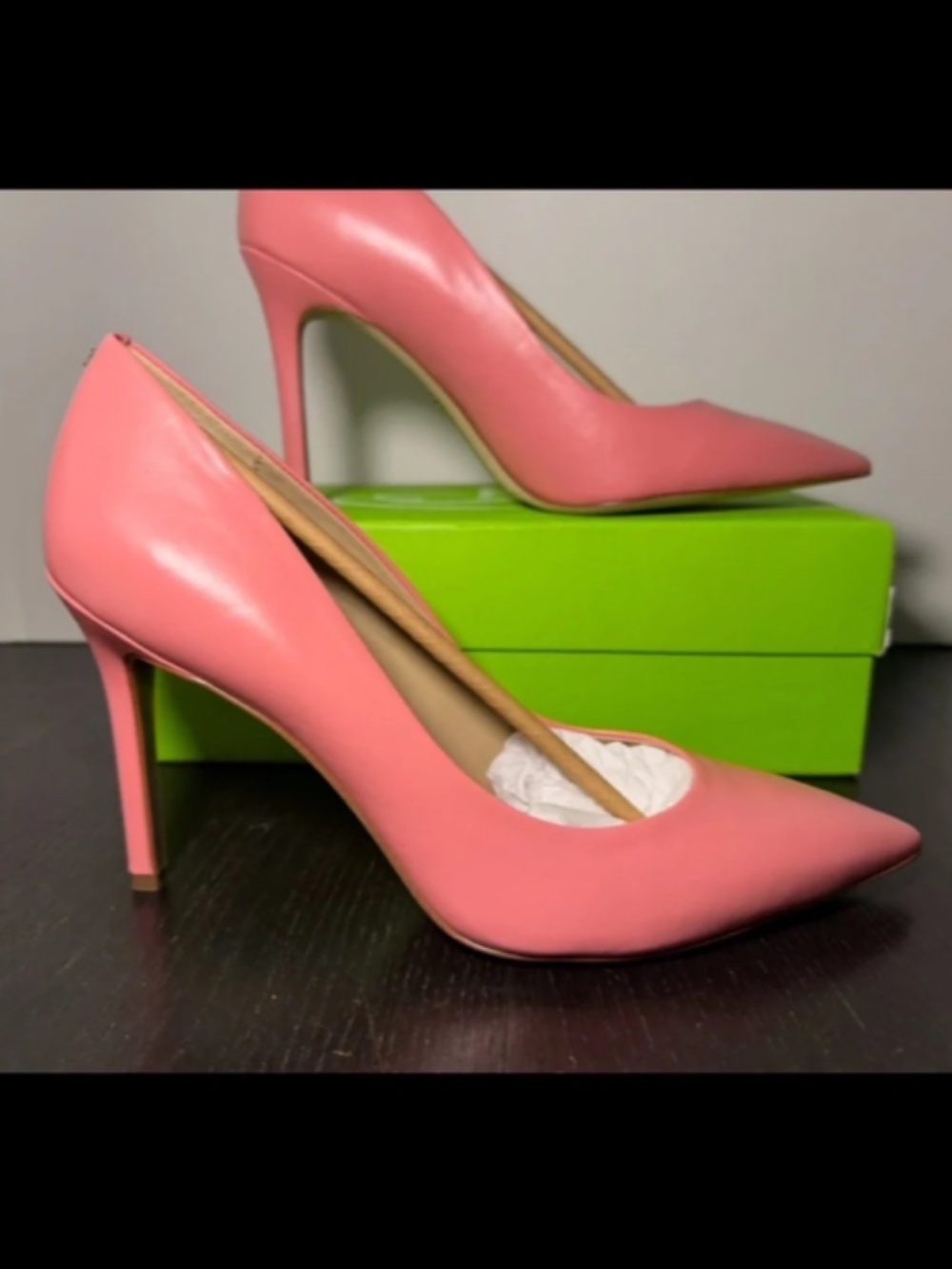 Sam Edelman Hazel Pointed Toe Pump Heels Shoes Pink Leather Woman’s 9.5M